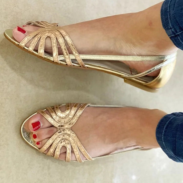 SANDALIAS DORADAS ELEONORA LUZ DE VERANO