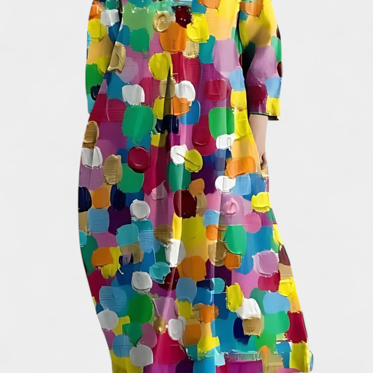 Ana - Vestido Fluido con Estampado