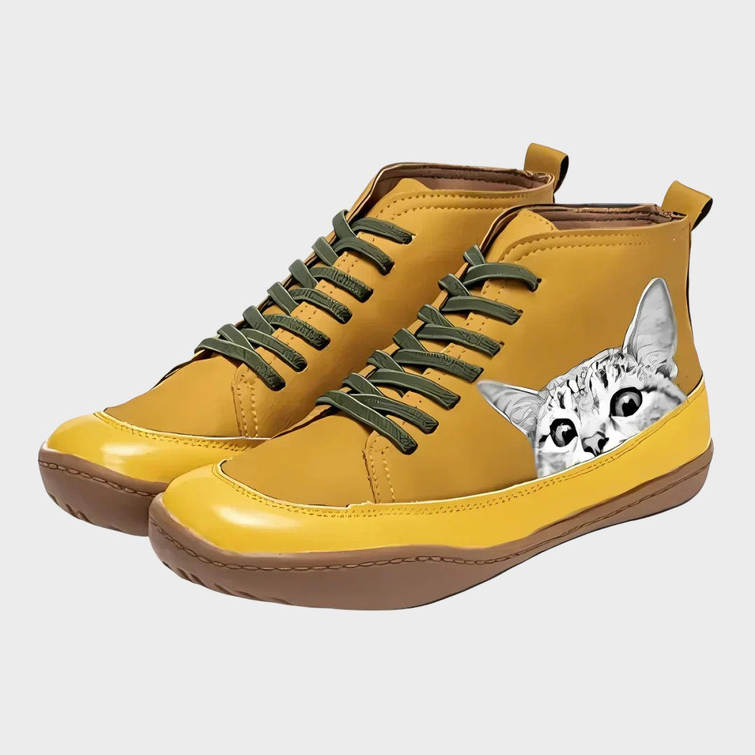 Kitty - Botas de cuero para amantes de gatos