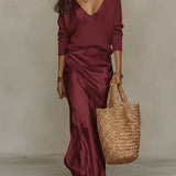 Sonia | Conjunto de Vestido Slip & Malha