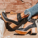 Ginevra - Zapatos de tacón alto con tiras múltiples y suela gruesa