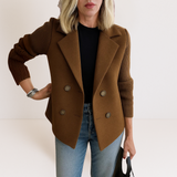 Marta - Abrigo Elegante con Mangas de Punto