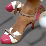 Bellarosa - Sandalias coloridas con nudo y tiras, con puntera redonda