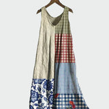 Vestido con Estampado de Cuadros