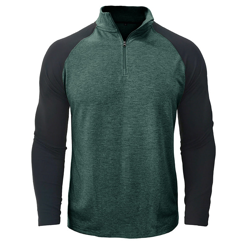 Camisa de algodón con cuello alto