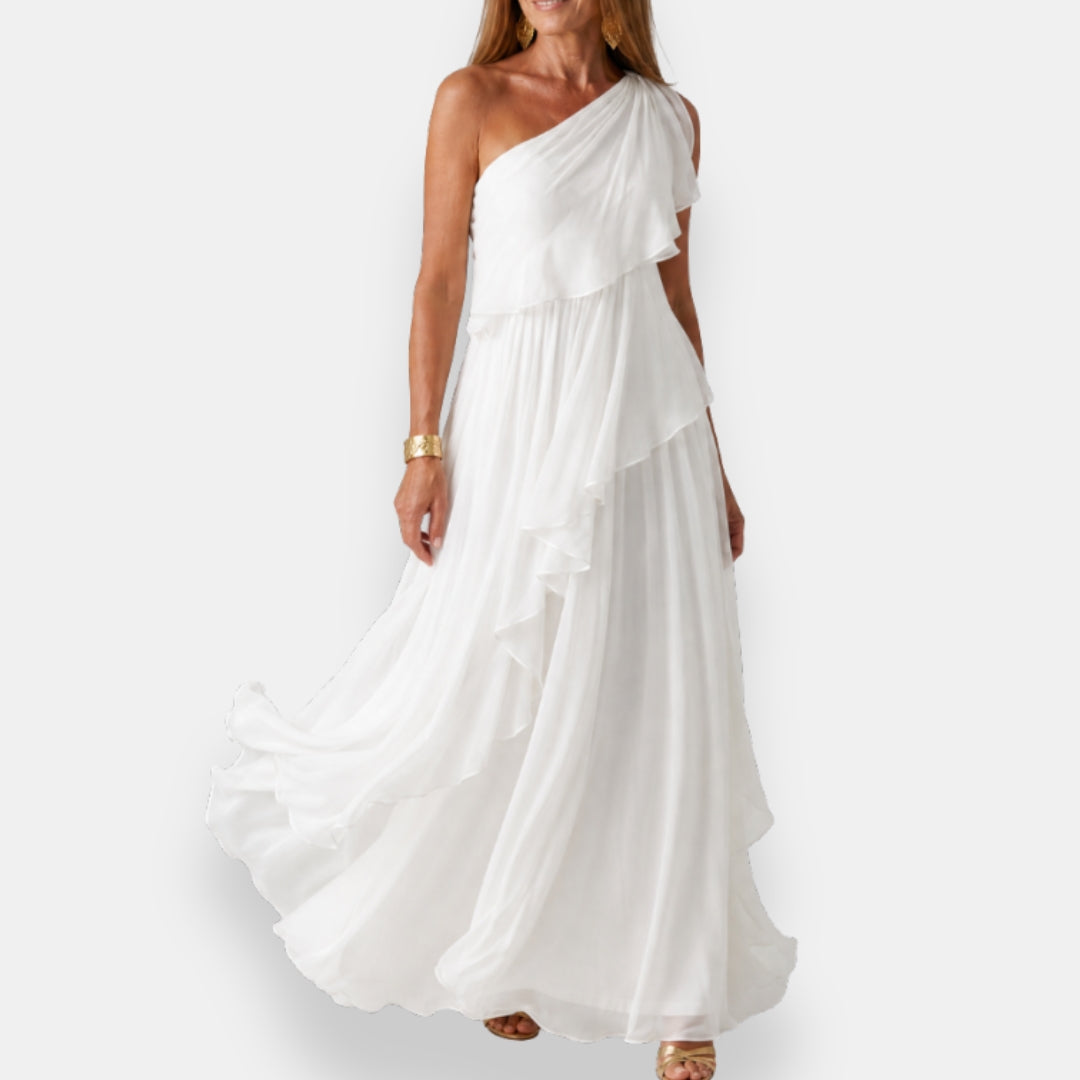 Leonor | Vestido Asimétrico con Volantes