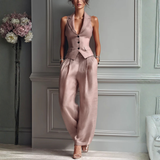 SARA | CONJUNTO COMPLETO DE 2 PIEZAS CON ESCOTE EN V