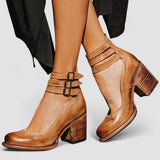 Ginevra - Zapatos de tacón alto con tiras múltiples y suela gruesa