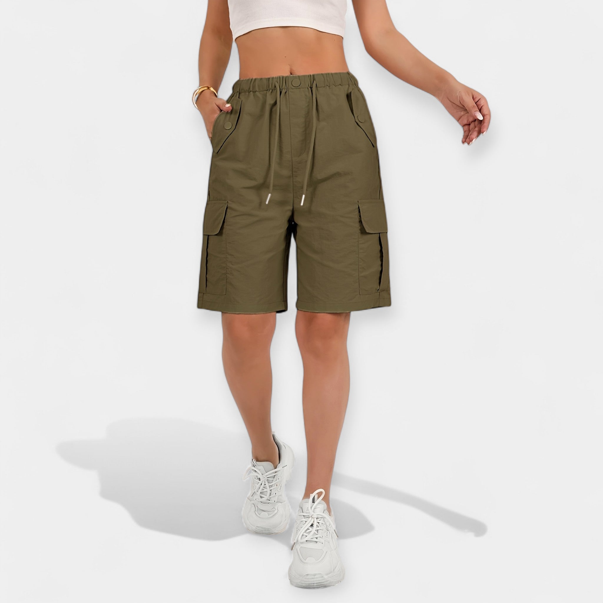 Pantalones Cortos Cargo Femeninos de Verano