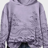 Sudadera con Capucha de Encaje
