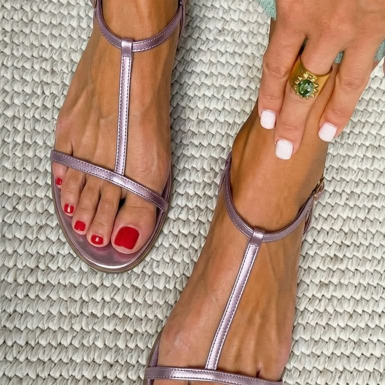 SANDALIAS DORADAS PRIMAVERA ROSALBA