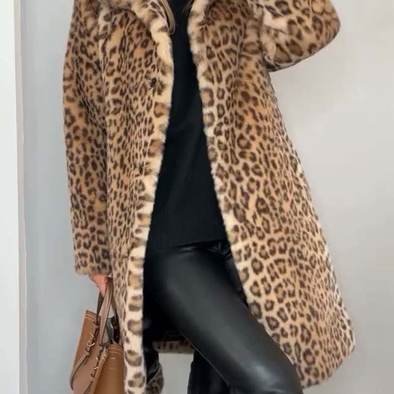 Leia - Abrigo Largo Leopardo