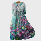 Vestido Floral con Diseño Degradado