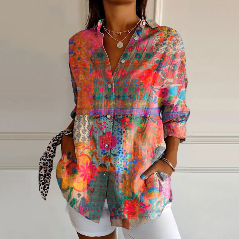 Rafaela - Camisa con Patrón Romántico