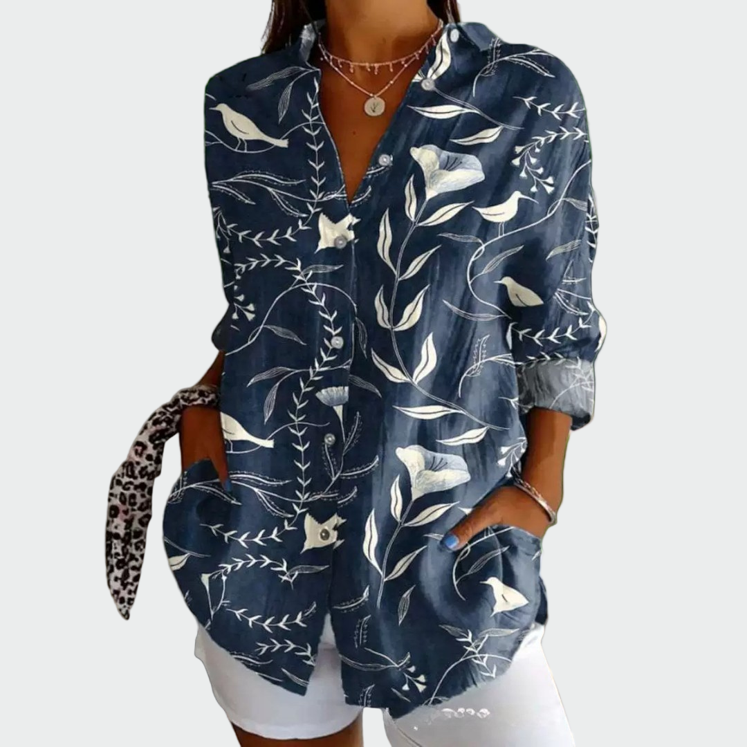 Camisa estilosa con estampado floral