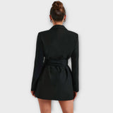 Vestido blazer con escote en V