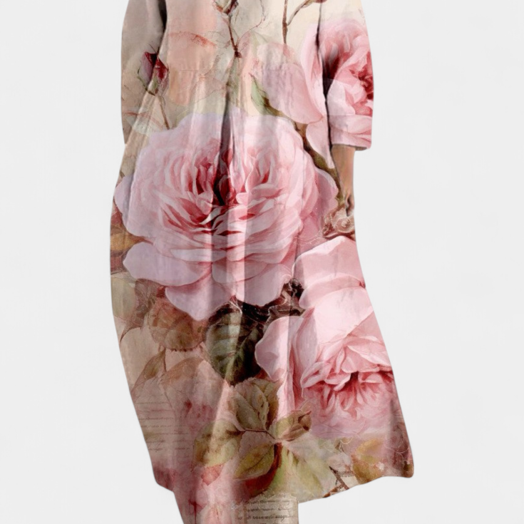 Ana - Vestido Fluido con Estampado