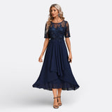 Mariana - Vestido de Encaje y Manga Corta