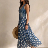 Bianca | Vestido Midi de Chifón con Lunares