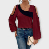 Escarlata - Blusa con escote cuadrado