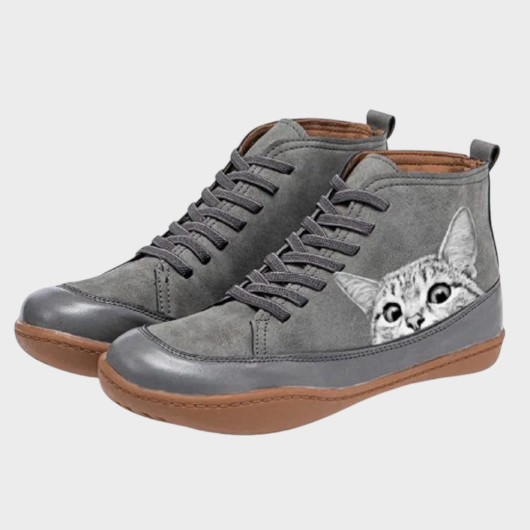 Kitty - Botas de cuero para amantes de gatos