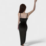 Gabriela - Vestido de terciopelo con abertura