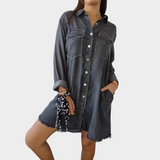 Camisa de mezclilla con cuello clásico