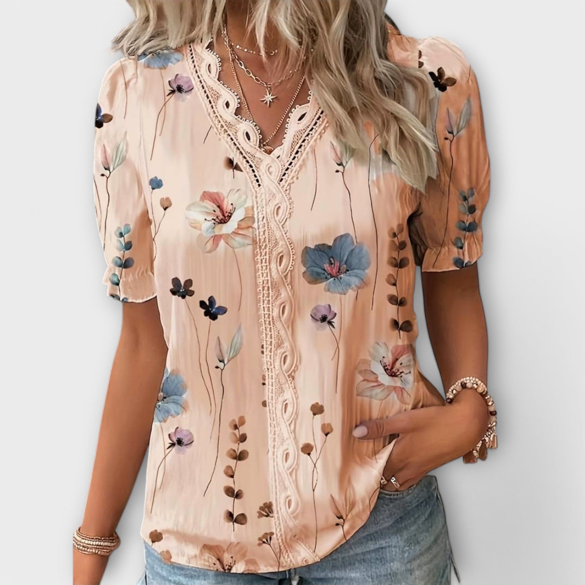 Emília - Blusa con escote en V