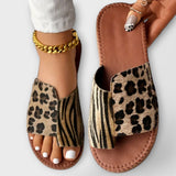 Tareyja - Sandalias bicolores con estampado de leopardo