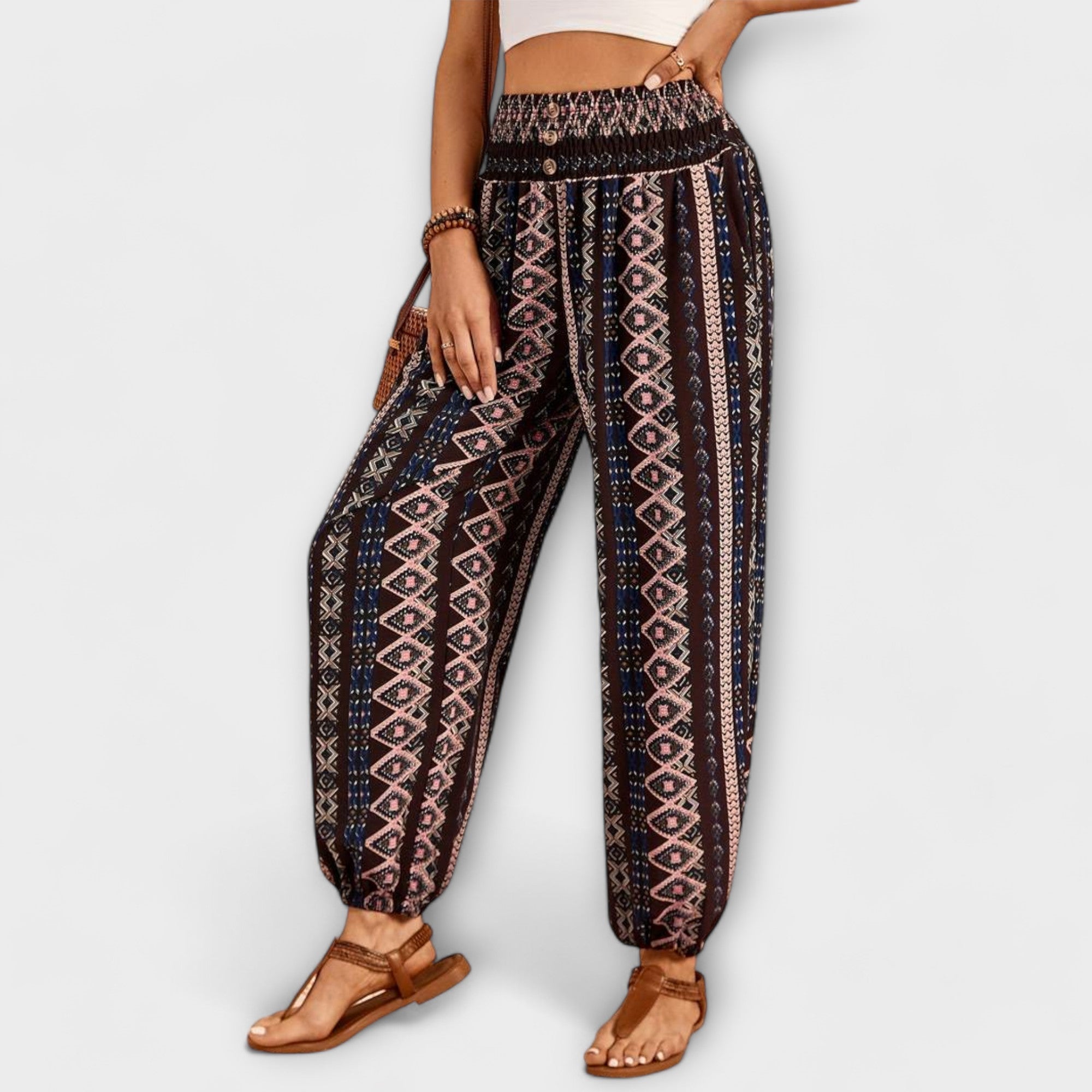 Scarlett - Pantalones con gráficos étnicos