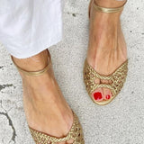 SANDALIAS ENTRELAZADAS DORADAS ISADORA