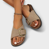 Margarida - Sandalias de corcho para mujer con diseño de hebilla