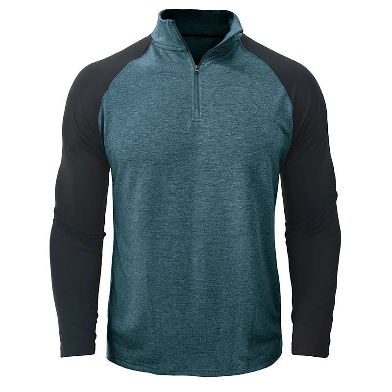 Camisa de algodón con cuello alto