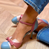 Bellarosa - Sandalias coloridas con nudo y tiras, con puntera redonda
