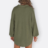 Inês - Blusa Túnica Ligera Escote en V con Botones