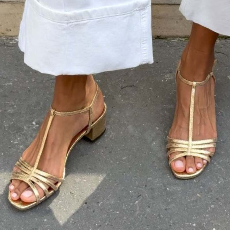 ALLEGRA SANDALIAS DORADAS ELEGANCIA DEL DÍA A DÍA