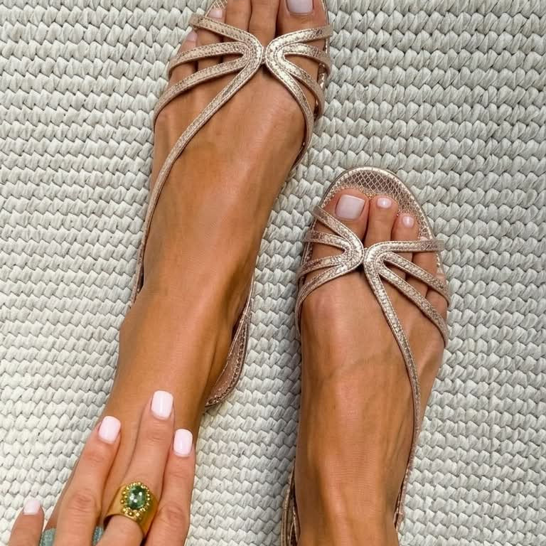 SANDALIAS DORADAS GINEVRA ELEGANCIA DE VERANO