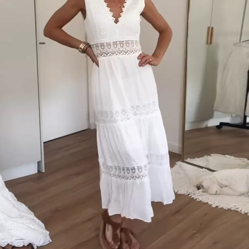 Kim - Vestido de Encaje con Escote en V