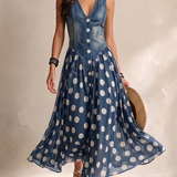Bianca | Vestido Midi de Chifón con Lunares