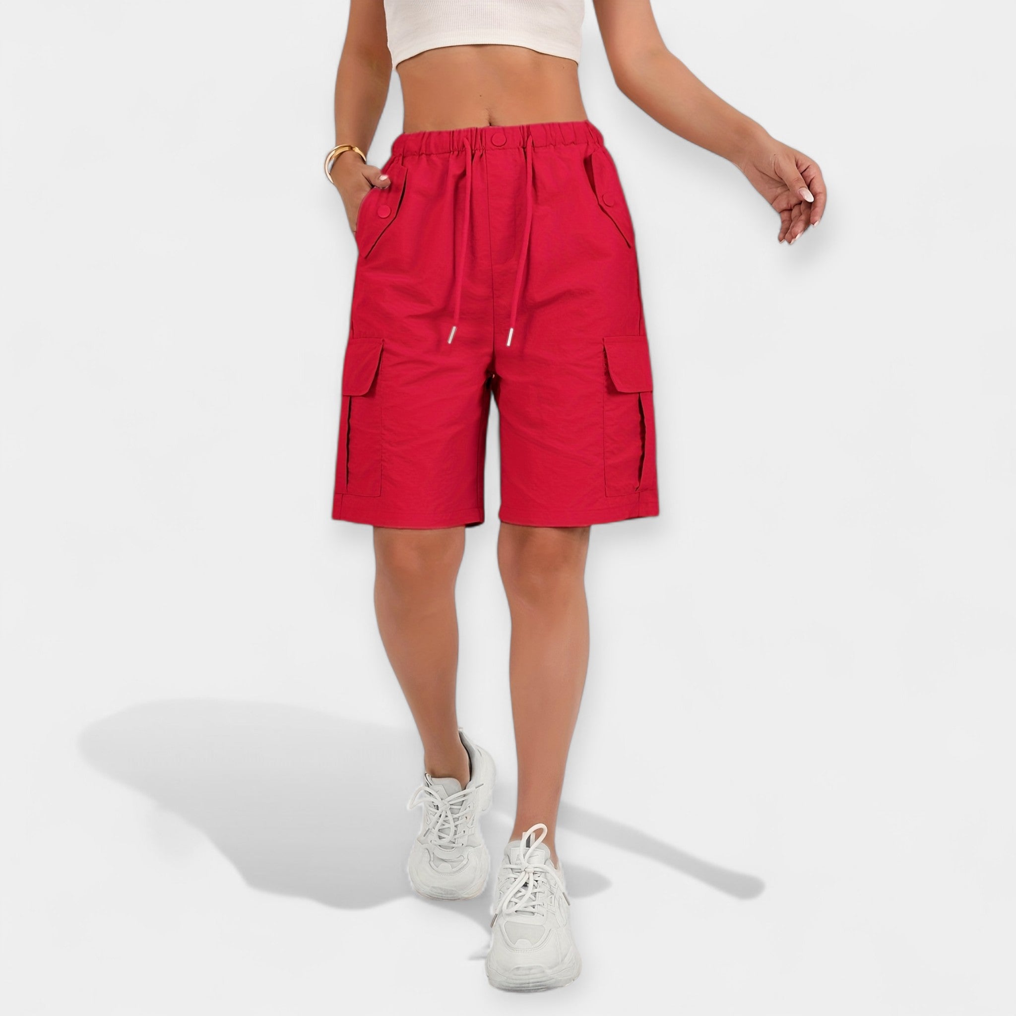 Pantalones Cortos Cargo Femeninos de Verano