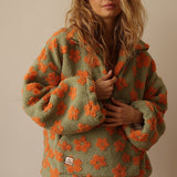 Daisy - Sudadera de Forro Polar Floral