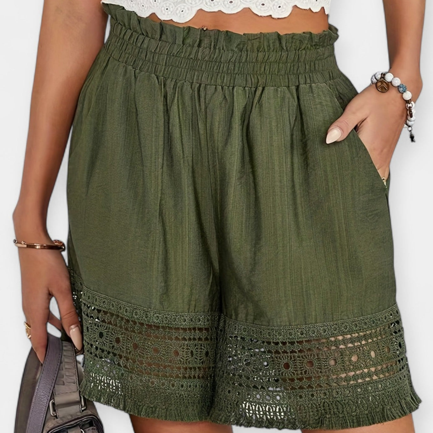 Pantalones Cortos de Encaje