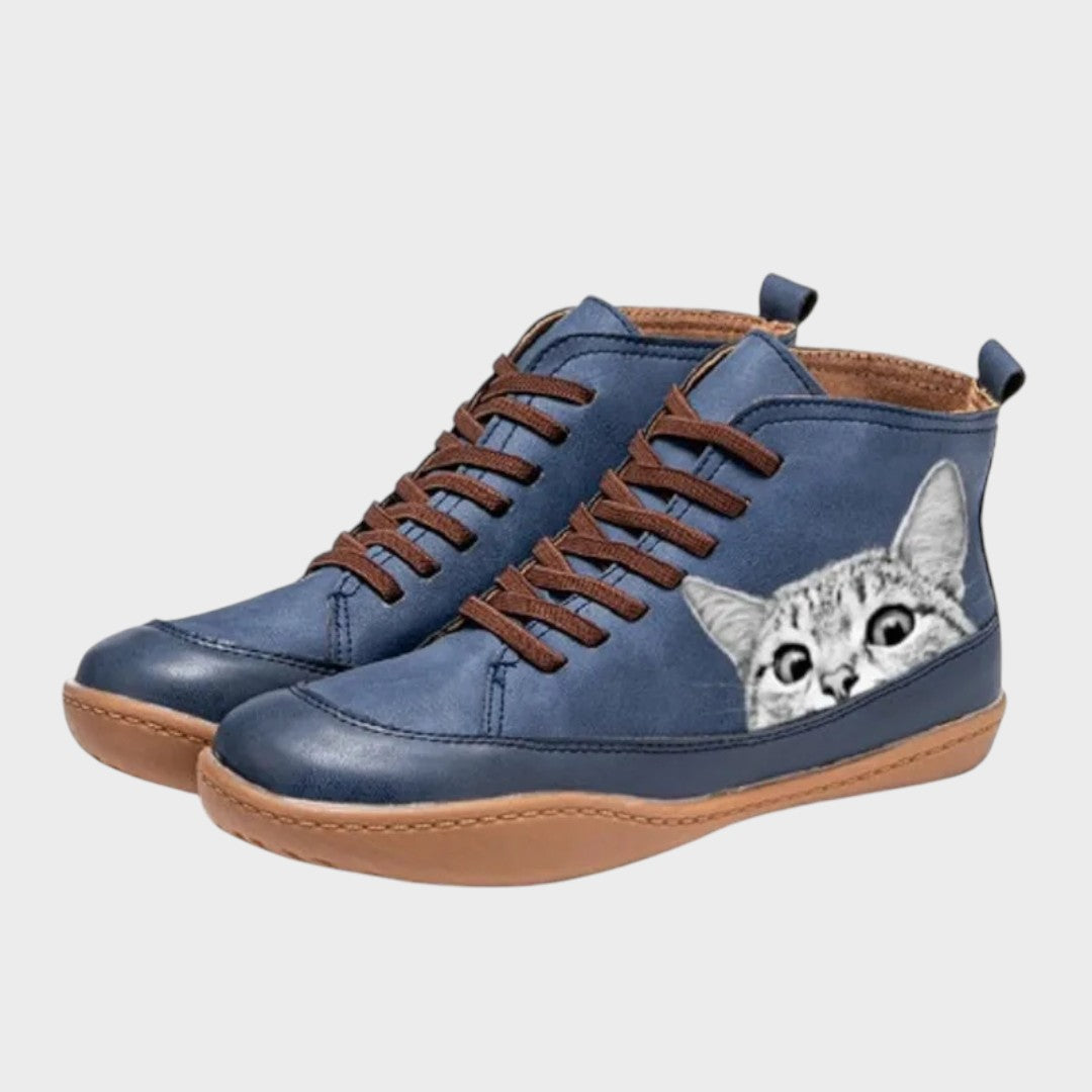 Kitty - Botas de cuero para amantes de gatos