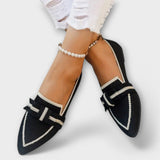 Zapatos planos femeninos con diseño de nudo