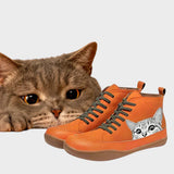 Kitty - Botas de cuero para amantes de gatos