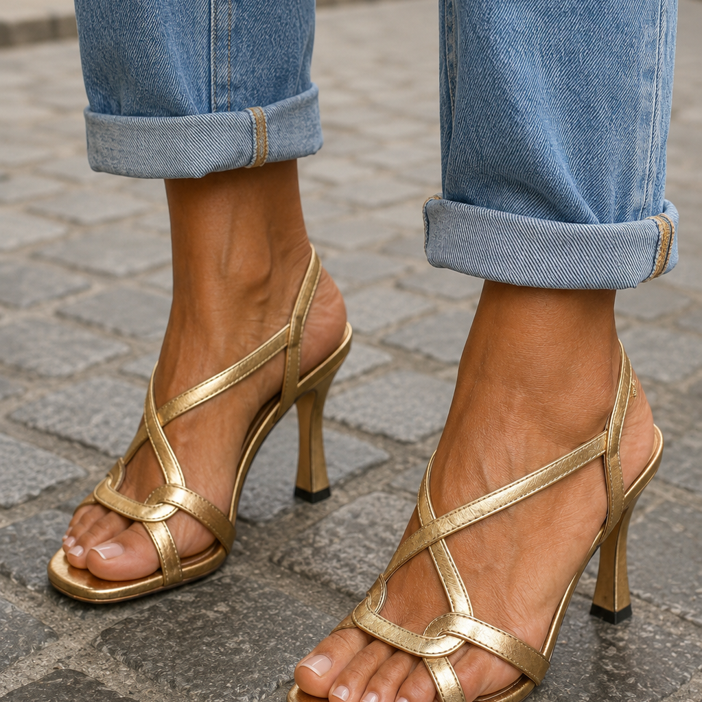 SANDALIAS DORADAS ELISABETTA ENCANTO DE VERANO