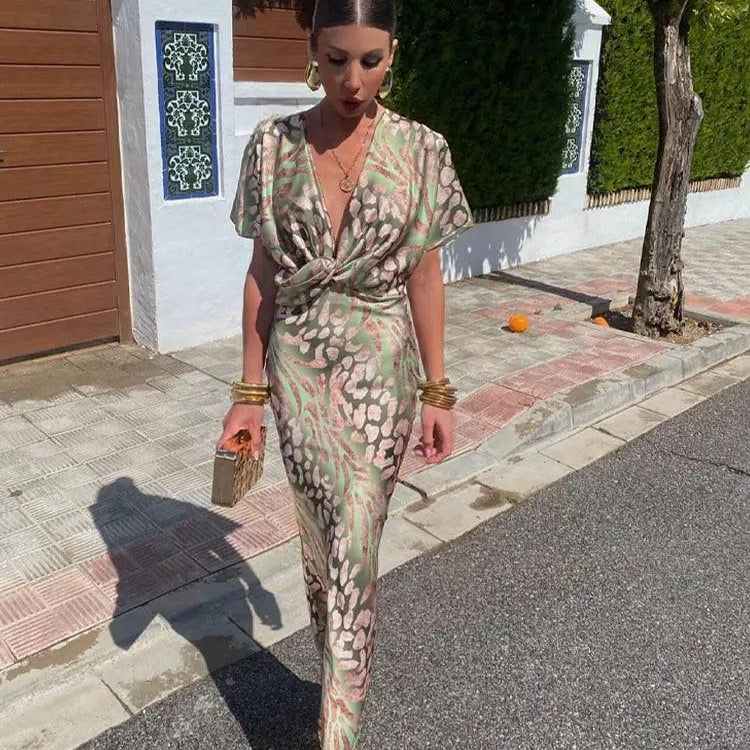 Constança - Vestido Floral con Pliegues