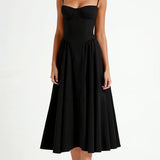 Odete - Vestido midi con corsé estructurado