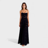 Verona - Vestido maxi de encaje floral
