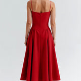 Odete - Vestido midi con corsé estructurado